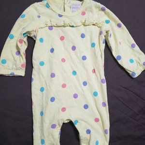 Long Sleeve Bodysuit One Piece Polka Dot Outfit First Impressions 12 Month Size